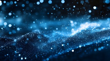 Obraz premium Abstract Blue Glitter and Bokeh Background