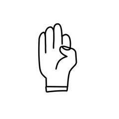 hand symbol line icon