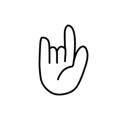 hand symbol line icon