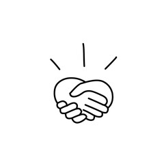 hand symbol line icon