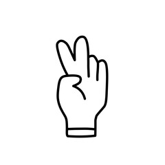 hand symbol line icon