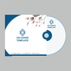 Cd cover disc art design vector template