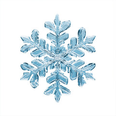 Christmas and New Year decoration design element, snowflakes isolated 