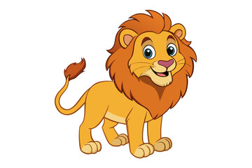 Lion cartoon vector illustration