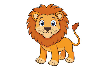 Lion cartoon vector illustration