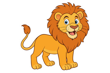 Lion cartoon vector illustration
