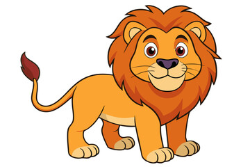 Lion cartoon vector illustration