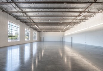 Empty Warehouse Interior.