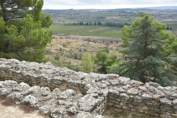 Vestiges de l'oppidum d'Ensérune. France