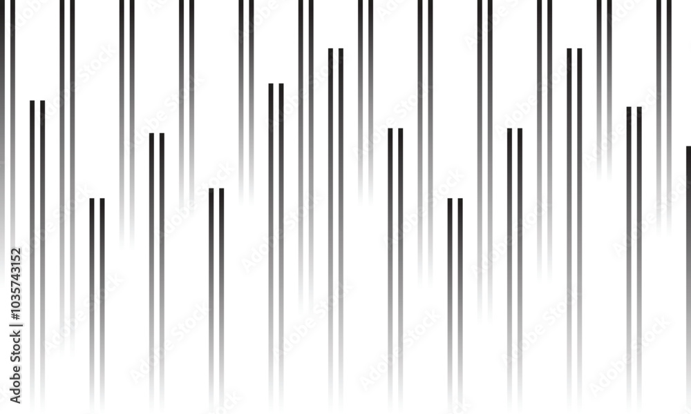 Aufkleber abstract black and white gradient double thin line irregular pattern.