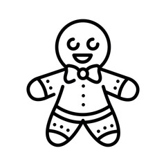 Gingerbread color line icon. Vector illustration