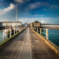 Obraz premium pier in a harbour, AI generated