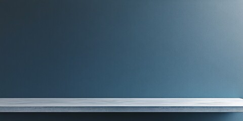 White Shelf Blue Wall.