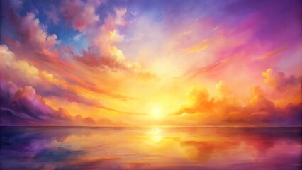 Fototapeta premium abstract watercolor sunset background
