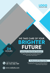 dental care and dentists on a flyer template or poster