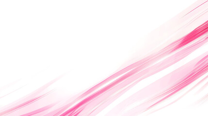 Flowing light pink curved lines sweep across a white background, forming a graceful and fluid abstract design