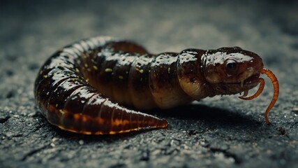 A macro shot of a white serpent-like fish swimming among vibrant coral reefs in a tropical aquarium