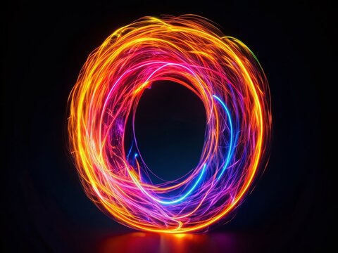 Low Light Scribble Effect Animation of Letter O for Creative Projects