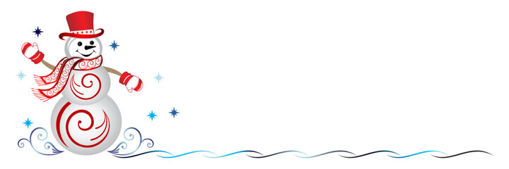 christmas snowman illustration vector