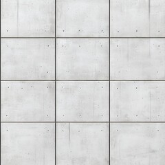 Naklejka premium A gray concrete surface divided into nine square tiles, showcasing a minimalistic and industrial design.