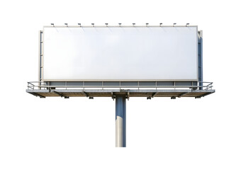Blank outdoor billboard for advertising isolated on transparent background