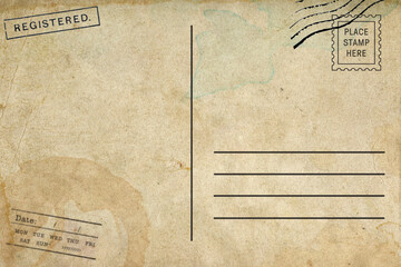Blank of the old postcard with space for text