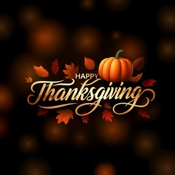 Thanksgiving background with the text Happy Thanksgiving