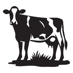 ow black silhouette vector isolated on white background design,  Ai generated