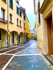 a street of Padua , modern city in north italy, Veneto