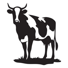 ow black silhouette vector isolated on white background design,  Ai generated