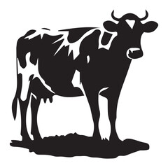 ow black silhouette vector isolated on white background design,  Ai generated