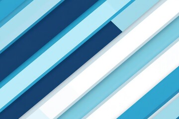 Obraz premium Blue and White Geometric Background. AI generated illustration.