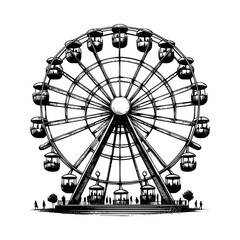 Ferris Wheel Sketch Style