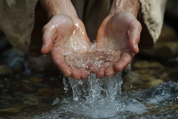 Fototapeta premium Living Waters. AI generated illustration.