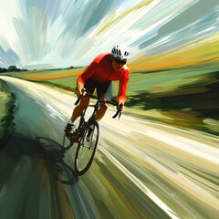Naklejka premium professional athlete cyclist 