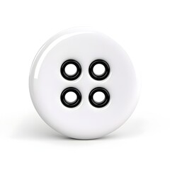 Obraz premium Perfect Sewing Buttons on White Background in Macro Photography