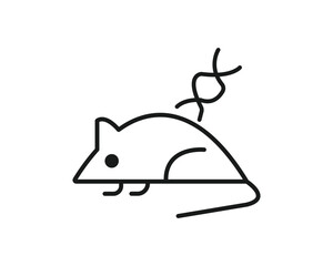 Rat dna icon vector symbol design illustration.