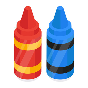 Modern design icon of crayons

