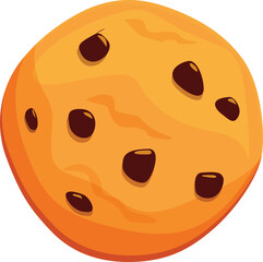 Fototapeta premium Freshly baked dessert with chocolate chips is waiting for you to eat it