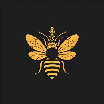 illustration of the queen bee icon logo