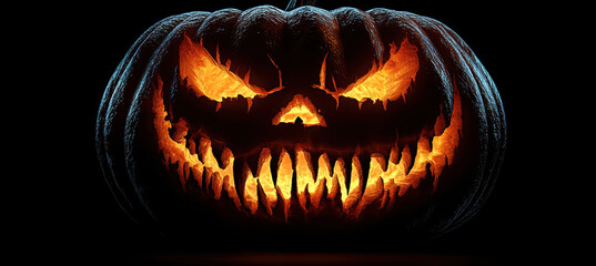 Spooky Glowing Pumpkin for Halloween Decorations