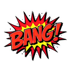 Explosive BANG! Text in Pop Art Style for Dynamic Marketing and Entertainment Campaigns