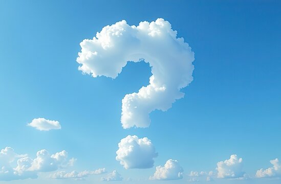 Unique question mark shaped cloud in the sky , sky, cloud, question mark, shape, unique, curiosity, nature, weather