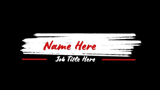 Animated Brush Stroke Modern Lower Third 