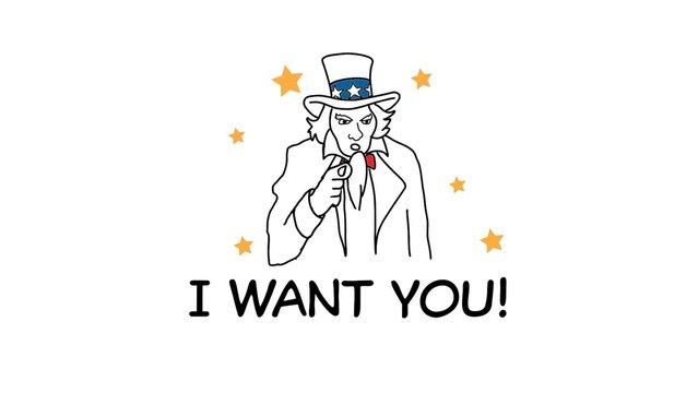 I want You Animated USA Title Intro