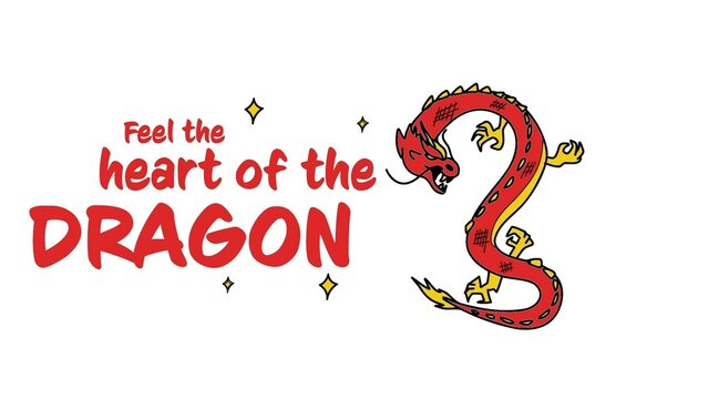 Chinese Dragon Asian Drawn Title Intro