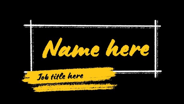 Clean Square With Modern Paint Brush Lower Third Title