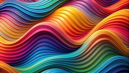 Obraz premium Abstract waves captured in a mesmerizing pattern of colors and shapes, abstract, waves, flow, movement, energy, rhythm, pattern