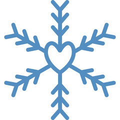 crystal snowflake with heart