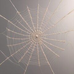 Fototapeta premium A delicate spider web on a fully transparent, created by Generative AI Technology